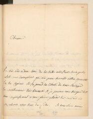 4 vues  - Saconay, [Marc-Fréd. Ch. de]. 1 lettre autographe signée à F.A. - Lausanne, 9 avril 1739 (ouvre la visionneuse)