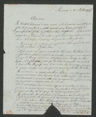 18 vues  - Amiel, Caroline, née Brandt. 6 lettres autographes signées à Sophie Brandt. - Auvernier, 4 juillet 1815 - 8 février 1820 (ouvre la visionneuse)