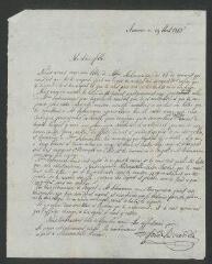16 vues  - Brandt, Frédéric. 5 lettres autographes signées à Sophie Brandt. - Auvernier, 19 août 1815 - 2 mars 1816 (ouvre la visionneuse)