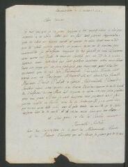 2 vues  - Andrié, Jeannette. Lettre autographe signée à Caroline Amiel née Brandt. - Cormondrèche, 12 octobre 1814 (ouvre la visionneuse)