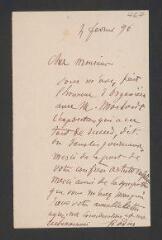 2 vues  - Rodin, Auguste. Lettre autographe signée à Auguste Baud-Bovy. - Paris, 4 février 1896 (ouvre la visionneuse)