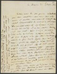 2 vues Bovy-Lysberg, Charles. Lettre autographe signée à Louise Bovy, née Melly. - Morteau, 21 septembre 1845
