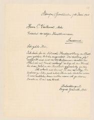 2 vues  - Giacometti, Augusto. Lettre autographe signée à Charles Vuillermet. - Stampa (Grisons), 10 juin 1908 (Allemand) (ouvre la visionneuse)