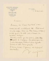 6 vues Vignier, Charles. 2 lettres autographes signées à Max van Berchem. - Montreux, Paris, 18 août 1913 - 5 janvier 1914