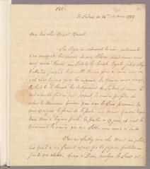 12 vues  - Keate, Georges. 3 lettres autographes signées à Charles Bonnet. - Londres, 25 mars - 12 décembre 1759 (2 lettres avec adresse) (ouvre la visionneuse)