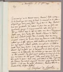 24 vues  - Brosses, Charles de. 6 lettres autographes signées à Charles Bonnet. - Montfalcon, etc., 5 octobre 1745 - 27 août 1757 (Avec adresse) (ouvre la visionneuse)