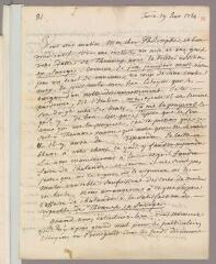 4 vues  - Mussard, Pierre. Lettre autographe signée à Charles Bonnet. - Turin, 19 juin 1754 (ouvre la visionneuse)