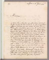 4 vues  - Grassot, Pierre. Lettre autographe signée à Charles Bonnet. - Lyon, 16 juin 1755 (Avec adresse) (ouvre la visionneuse)