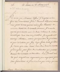 4 vues  - Pajot D\'ons-en-Bray, Louis-Léon. Lettre non autographe signée à Charles Bonnet. - Paris, 18 mars 1745 (ouvre la visionneuse)