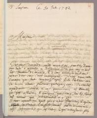 8 vues  - Loys de Cheseaux, Jean-Philippe de. 2 lettres autographes signées à Charles Bonnet. - Lausanne, 30 juin 1742 et 23 janvier 1750 (Une lettre avec adresse) (ouvre la visionneuse)