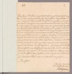 4 vues  - Champeaux, Gérard Lévesque de. Lettre autographe signée à Charles Bonnet. - Sans lieu, [1745] (Avec adresse) (ouvre la visionneuse)