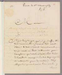 4 vues  - Hérissant, François-David. Lettre [autographe ?] signée à Charles Bonnet. - Paris 1er mars 1763 (ouvre la visionneuse)