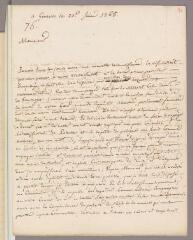 12 vues  - Batigne, Paul. 3 lettres autographes signées à Charles Bonnet. - Genève et sans lieu, 20 juin - 20 juillet 1765 et sans date (Avec adresse) (ouvre la visionneuse)