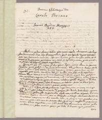 8 vues  - Morgagni, Giovanni Battista. Lettre autographe signée à Charles Bonnet. - Patavii, 12 juillet 1766 (En latin. - Avec résumé français) (ouvre la visionneuse)