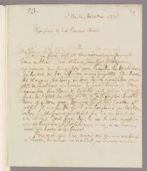 4 vues  - Formey, Jean-Henri-Samuel. Lettre autographe signée à Charles Bonnet. - Berlin, 14 mai 1775 (ouvre la visionneuse)