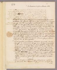 8 vues  - Meuron, Daniel. 2 lettres autographes signées à Charles Bonnet. - Neuchâtel, 9 novembre - 6 décembre 1775 (ouvre la visionneuse)