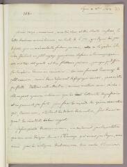 8 vues La Tourrette, Marc-Antoine-Louis Claret de. Lettre autographe signée à Charles Bonnet. - Lyon, 8 octobre 1783 (Avec adresse)