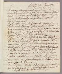 4 vues His, François. Lettre autographe signée à Charles Bonnet. - Sancerre en Berry, janvier 1784