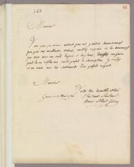 8 vues  - Gosse, Henri-Albert. 2 lettres autographes signées à Charles Bonnet. - Genève, 12 mars - 13 octobre 1784 (Avec adresse) (ouvre la visionneuse)