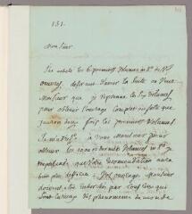 4 vues Soulavie, Jean-Louis Giraud. Lettre autographe signée à Charles Bonnet. - Paris, 5 mai 1784 (Avec adresse)