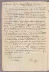 1 vue  - Bonnet, Charles. Copie de lettre à \'Mess.rs de l\'Académie Electorale de Bavière\', à Münich. - Genthod, 1er juillet 1769 (ouvre la visionneuse)