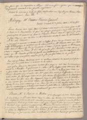 1 vue Bonnet, Charles. Copie de lettre à Philibert Cramer. - Genthod, 12 juillet 1772