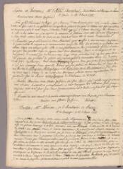 2 vues Bonnet, Charles. Copie de 2 lettres à Domenico Bartaloni. - Genève et 