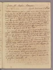1 vue Bonnet, Charles. Copie de lettre à Jean-Jacques Masbou. - Genthod, 16 décembre 1786