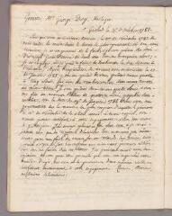 2 vues Bonnet, Charles. Copie de 2 lettres à Georges Doy. - Genthod, 3 - 12 octobre 1787