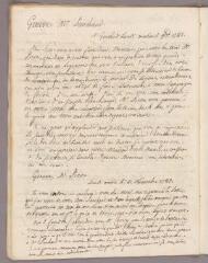 2 vues  - Bonnet, Charles. Copie de 2 lettres à Mr Panchaud. - Genthod, 5 - 15 novembre 1787 (ouvre la visionneuse)