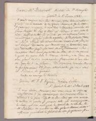 1 vue Bonnet, Charles. Copie de lettre à Jean-Henri-Adam Bouverot. - Genthod, 5 février 1788