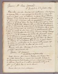 1 vue  - Bonnet, Charles. Copie de lettre à Mr Genevois. - Genthod, 20 juillet 1789 (ouvre la visionneuse)