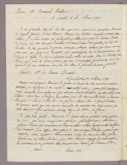 2 vues Bonnet, Charles. Copie de lettre au comte Giuseppe Gorani. - Genthod, 7 -17 août 1790