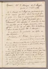 1 vue Bonnet, Charles. Copie de lettre à Jean-Marie-Jérôme Fleuriot de Langle. - Genthod, 19 octobre 1784