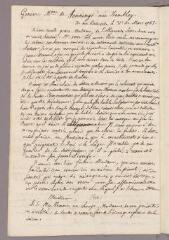 1 vue  - Bonnet, Charles. Copie de lettre à Jeanne-Elisabeth Jennings. - \'De ma Retraite\', 31 mars 1785 (ouvre la visionneuse)