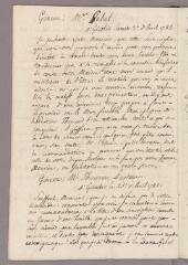 1 vue Bonnet, Charles. Copie de lettre à Mr Gebel. - Genthod, 3 avril 1785