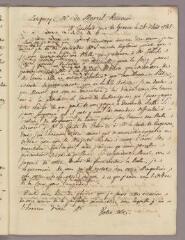 2 vues  - Bonnet, Charles. Copie de 2 lettres à \'Mr du Mesrel, Receveur\'. - Genthod, 26 août - 17 septembre 1785 (ouvre la visionneuse)