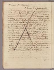 2 vues  - Bonnet, Charles. Copie de 2 lettres [la première biffée] à Samuel de Constant. - Genthod, 3 - 4 janvier 1786 (ouvre la visionneuse)