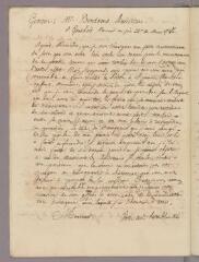 1 vue Bonnet, Charles. Copie de lettre à François-Louis Bontems. - Genthod, 22 mars 1786