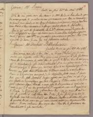 2 vues  - Bonnet, Charles. Copie de 2 lettres à Antoine-Josué Diodati. - Genthod et \'De mon Coteau\', 23 mai 1786 - 22 avril 1788 (ouvre la visionneuse)