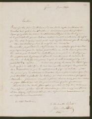 4 vues Bourdet, Julie. 2 lettres autographes signées adressées à Monsieur le Comte d'Orly. - Genève et sans lieu, février 1840 et sans date