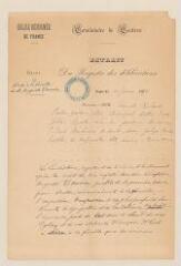 4 vues Castres. Consistoire de l'Eglise réformée de France. Lettre autographe signée Camille Rabaud et Brun.- Castres (Tarn), 10 janvier 1894
