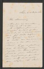36 vues Landau, Horace, baron de. 10 lettres autographes signées, dont 1 copie à Charles-François Brot. - Turin, 18 juillet 1862 - 8 janvier 1870
