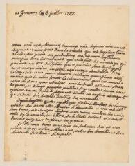 4 vues Raynal, [Guillaume-Thomas-François, abbé]. Lettre autographe signée à Isaac Cornuaud.- Genève, 5 juillet 1787