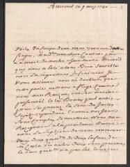 6 vues Boudon. 2 l.a.s. à sa cousine (non identifiée). Concerne l'héritage de la veuve Bonnet (Susanne Claparède). - [ ], 9 - 27 mai 1740