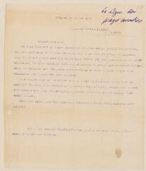 2 vues Claparède, René. Brouillon de lettre dactylographié à Enrico Bignami. - Gingins, 23 novembre 1916