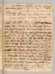 4 vues  - Gébelin, Marie. Lettre autographe signée à son fils Antoine Court.- Villeneuve de Berg, 25 août 1720 (ouvre la visionneuse)