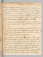 2 vues  - Rey. Lettre autographe signée à Antoine Court.- Romans, 9 octobre 1720 (ouvre la visionneuse)