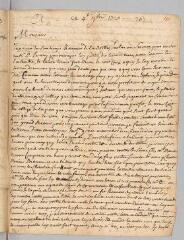 2 vues  - [Gasay]. Lettre autographe signée \'Goa\' à [Antoine Court].- sans lieu, 4 novembre 1720 (ouvre la visionneuse)