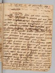 2 vues  - Desmons, S. Lettre autographe signée \'S. Desmons\' à Antoine Court.- Durfort, 20 novembre 1720 (ouvre la visionneuse)